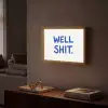 Blauw - Quote - Wit Light Box met batterij (Wandlamp) middel -sfeer1