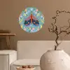 Vlinder - Sierlijk - Bloemen - Bladeren Wandcirkel behangsticker klein -sfeer1