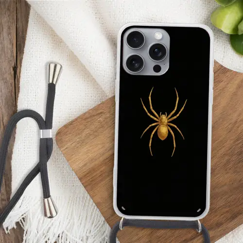Spin - Goud - Minimalistisch - Poten Hoesje iPhone 16 Pro Max met koord klein -sfeer4