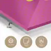 Smile - Stippen - Geel - Smiley - Roze plexiglas 5mm klein -sfeer2
