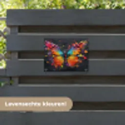 Vlinder van Kleuren tuinposter los doek klein -sfeer3