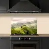 Landschap - Heuvels - Groen keuken achterwand spatscherm klein -sfeer1