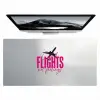 Catch flights not feelings - Vliegtuig - Roze Muismat XXL klein -zzz3d