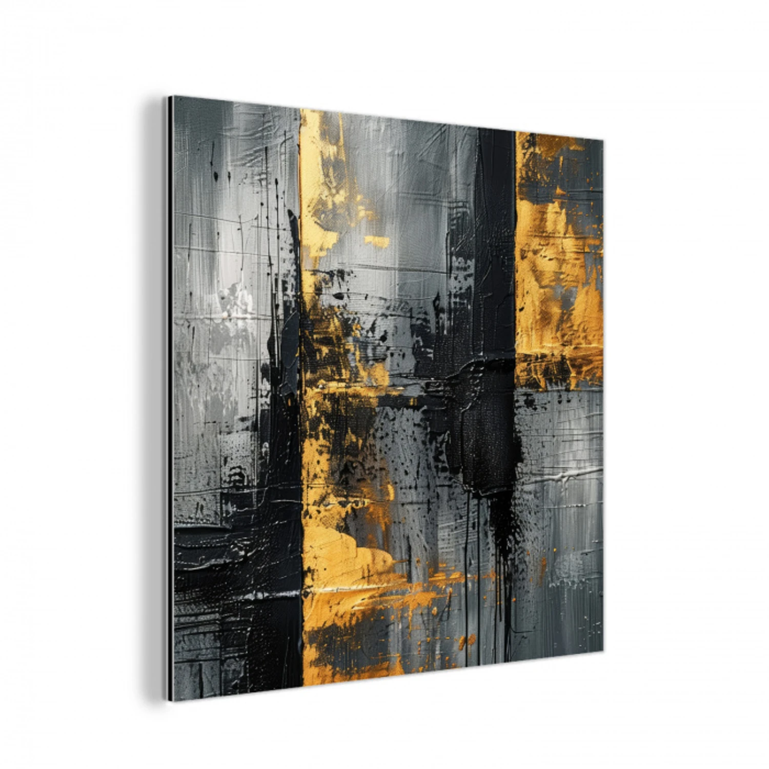 Modern - Goud - Grijs - Patroon aluminium wit klein -3d