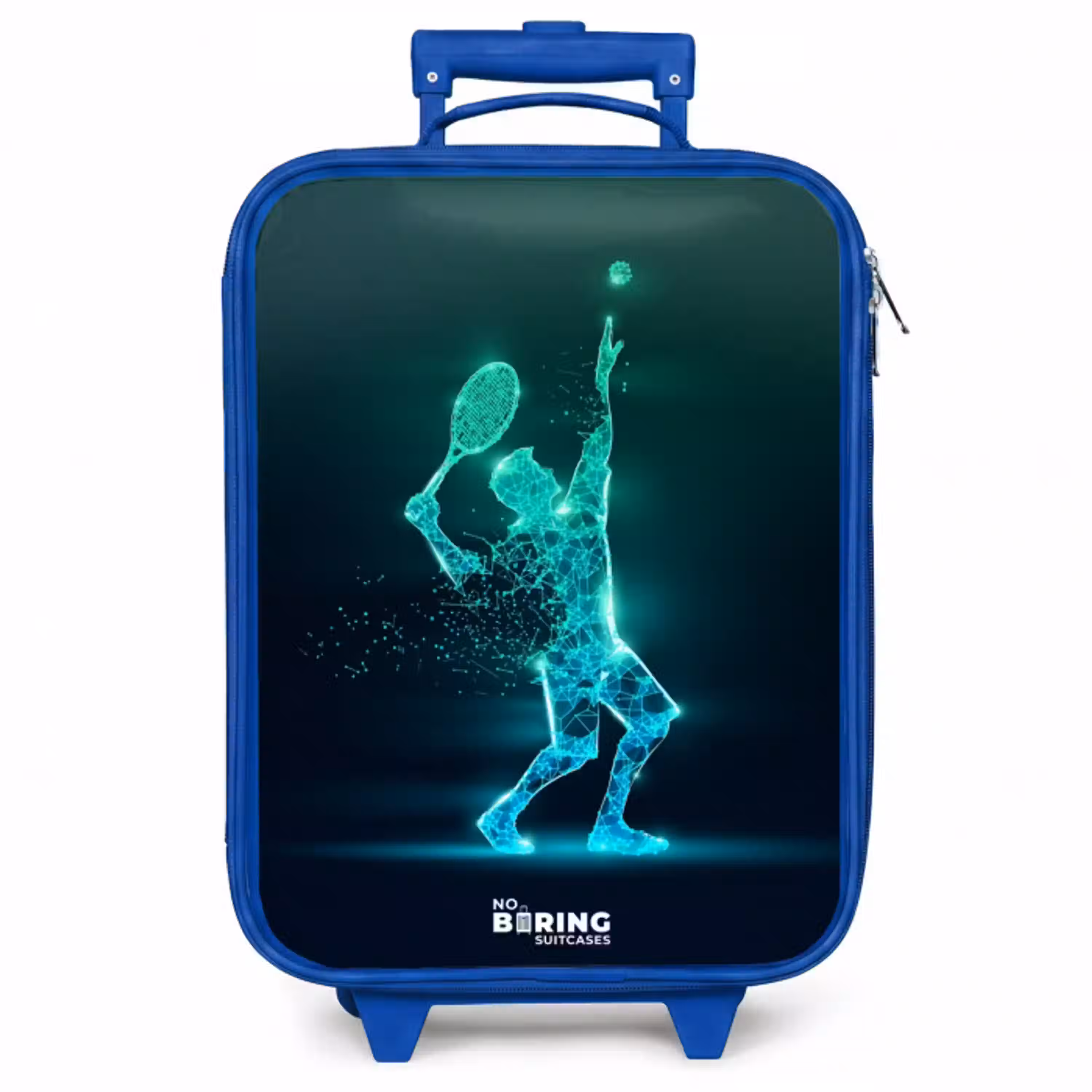 Digitale tennisspeler in futuristische stijl Kinderkoffer - Blauw klein -zzz_website3d