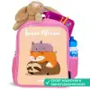 Dieren - Slapen - Samen Kinderrugzak - Roze middel -inhoud_NL