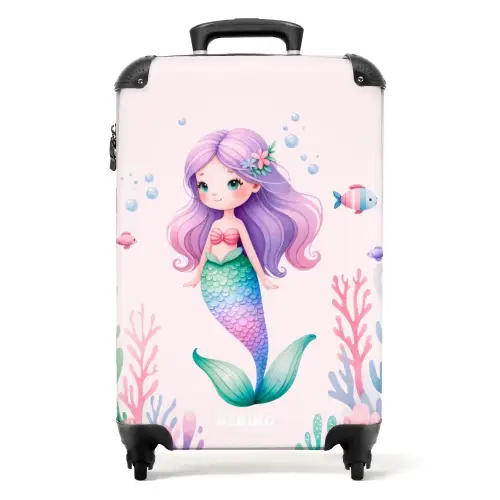 Violet vinnen Koffer - NBS - Handbagage middel -productfoto_recht