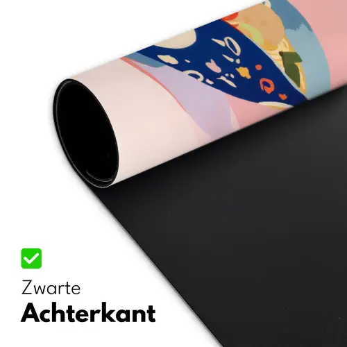 Noodles - Kom - Blauw - Illustratie Muismat XXL klein -sfeer2