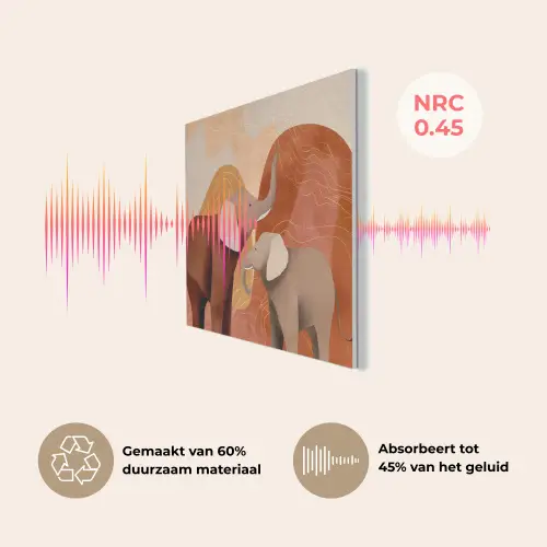 Olifanten - Oranje - Abstract PET vilt klein -USP_NL
