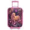 Paard - Bloemen - Paars - Vlinder Kinderkoffer - Roze klein -zz3dotto