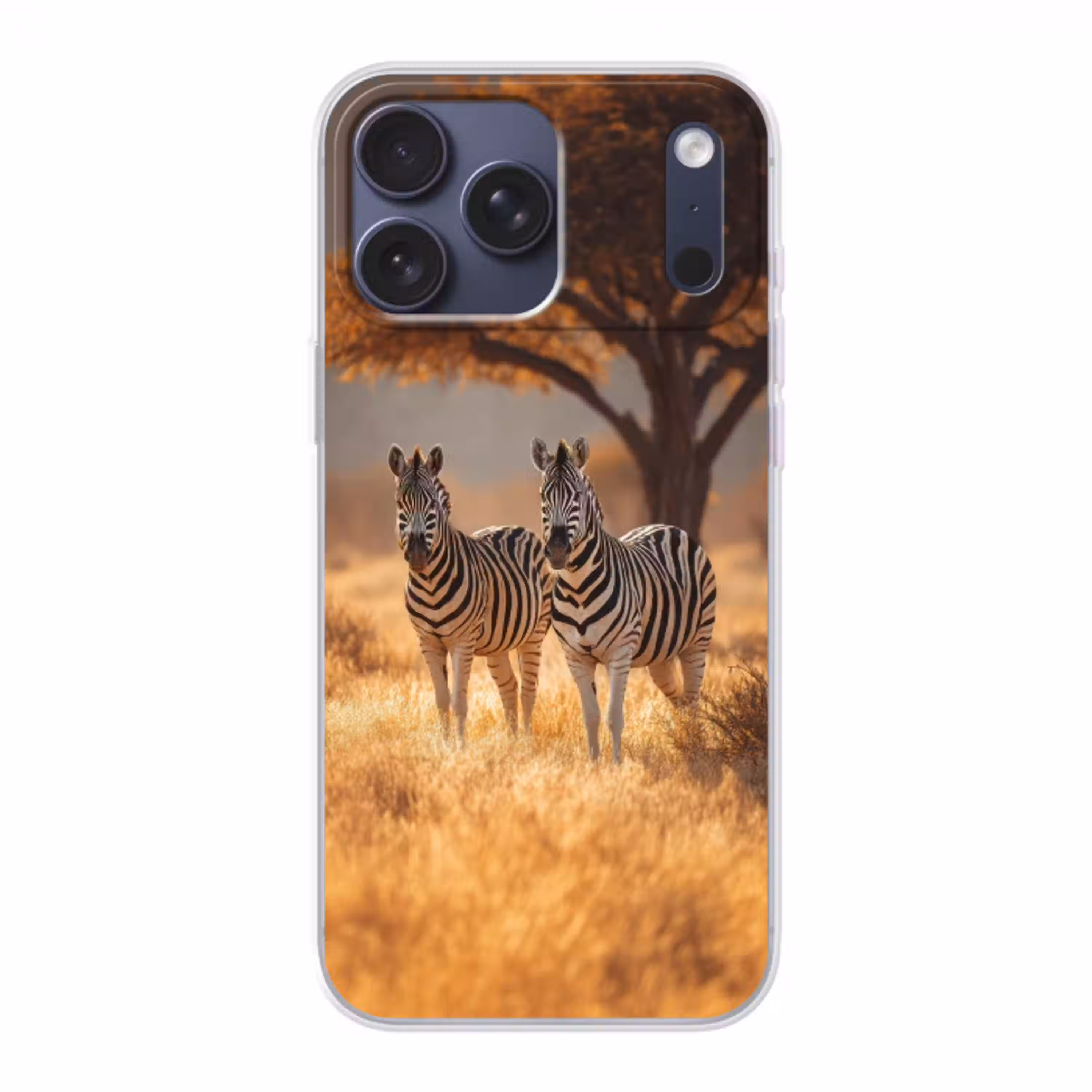 Zebra's - Savannelandschap - Gras Telefoonhoesje iPhone 17 Pro Max klein -3d