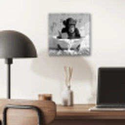 Vintage - Aap - Badkuip - Schuim - Dier aluminium wit klein -sfeer5