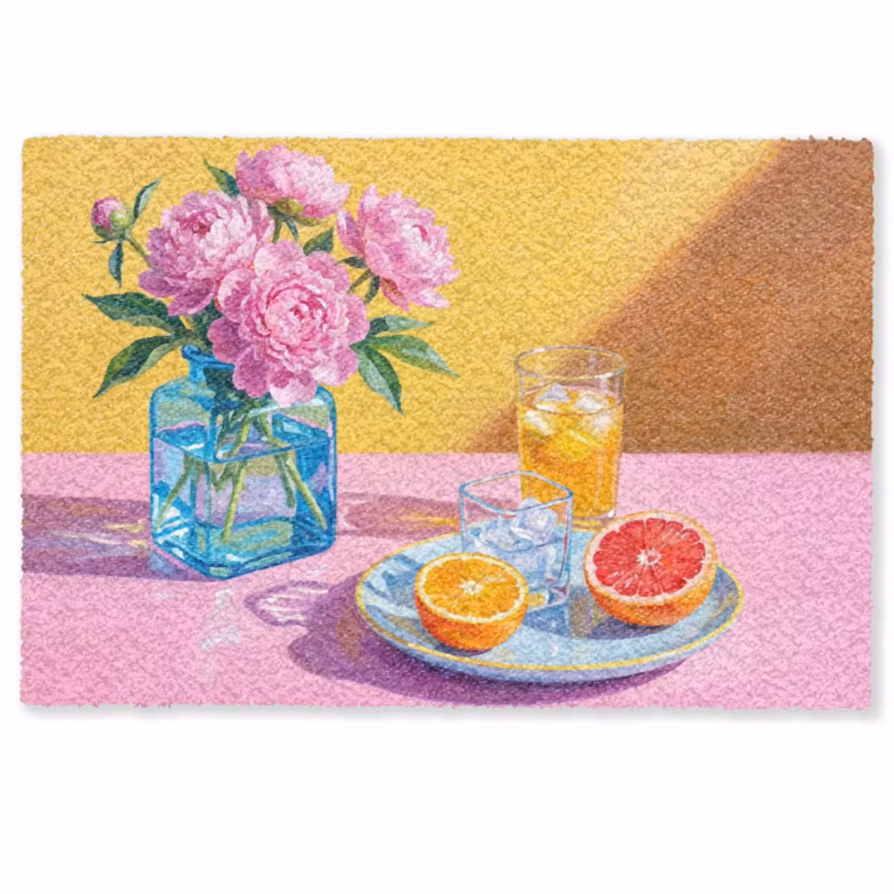 Bloemen - Roze - Modern Deurmat klein -zkaufland3d
