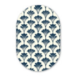 Klassiek - Motief - Blauw Wandcirkel Ovaal Forex klein 630 -3d