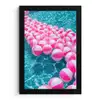 Strandballen - Roze - Water fotolijst zwart zonder passe partout klein -3d