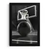 Basketbal - Basketbalveld - Lichtlijnen fotolijst zwart zonder passe partout klein -3d