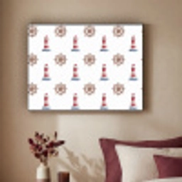 Nautisch - Klassiek - Rood Textielframe zwart klein 947 -sfeer1