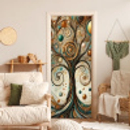Levensboom - Boom - Abstract - Modern deurposter klein -sfeer2