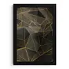 Abstract - Goud - 3D - Luxe - Kunst fotolijst zwart zonder passe partout klein -3d