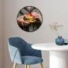 Vrouw - Hamburger - Bontjas Fotolijst rond zonder passe partout klein -sfeer2
