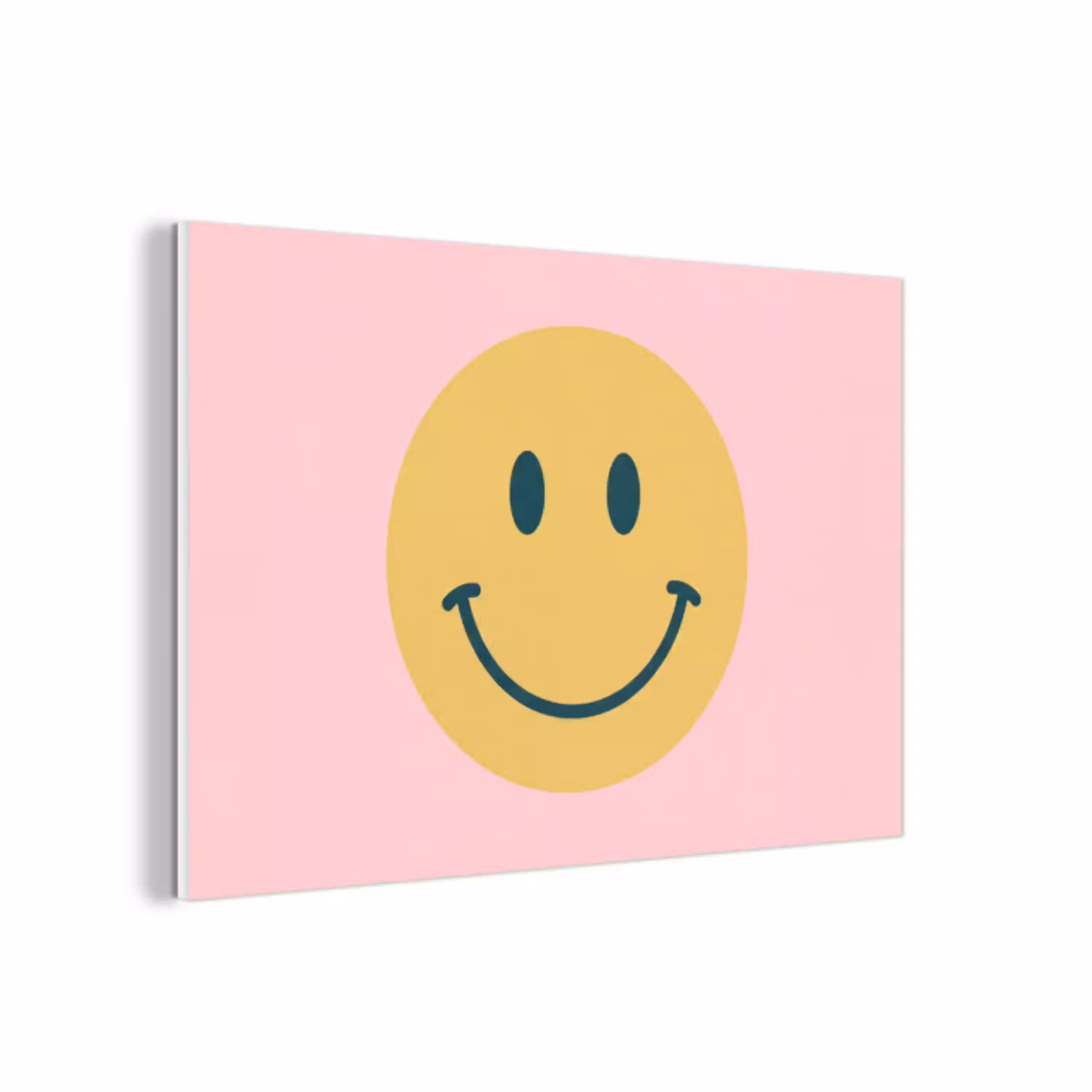 Smiley - Geel - Roze - Symbool - Minimalistisch forex 5mm xxl -3d