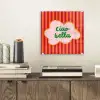 Ciao bella - Tekstwolk - Strepen - Oranje plexiglas 5mm klein -sfeer1