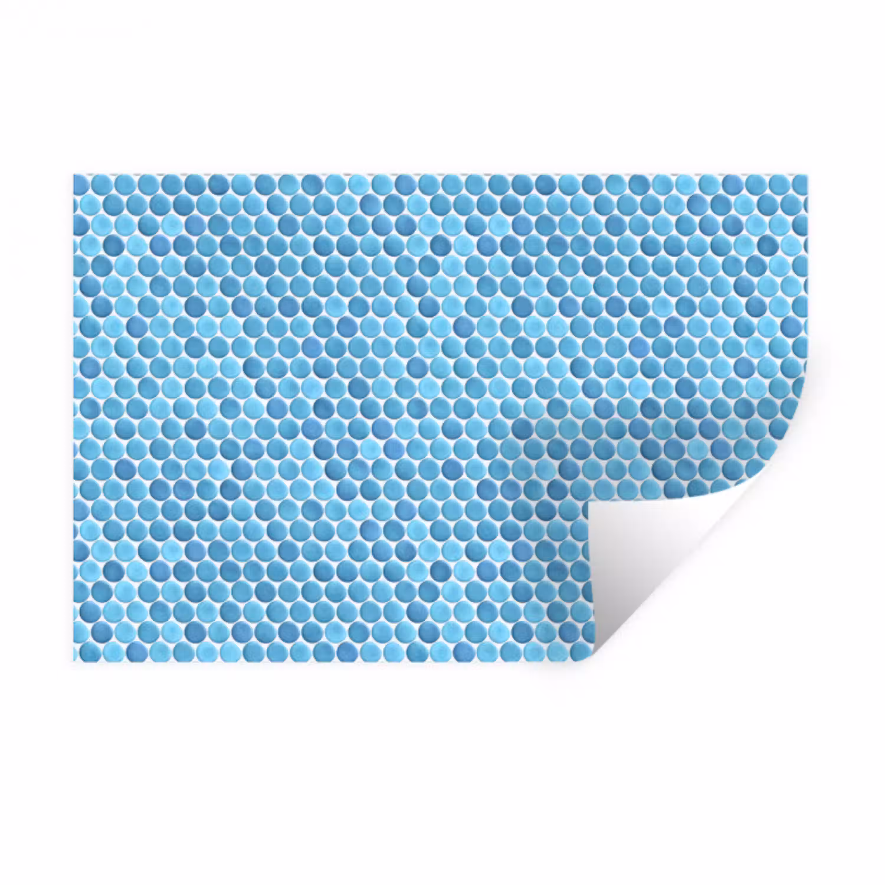 Penny - Mozaïek - Lichtblauw Muursticker klein 286 -3d