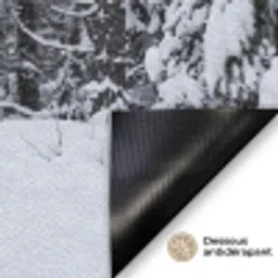 Bos - Winter - Sneeuw - Pad - Natuur Deurmat klein -antislip_FR