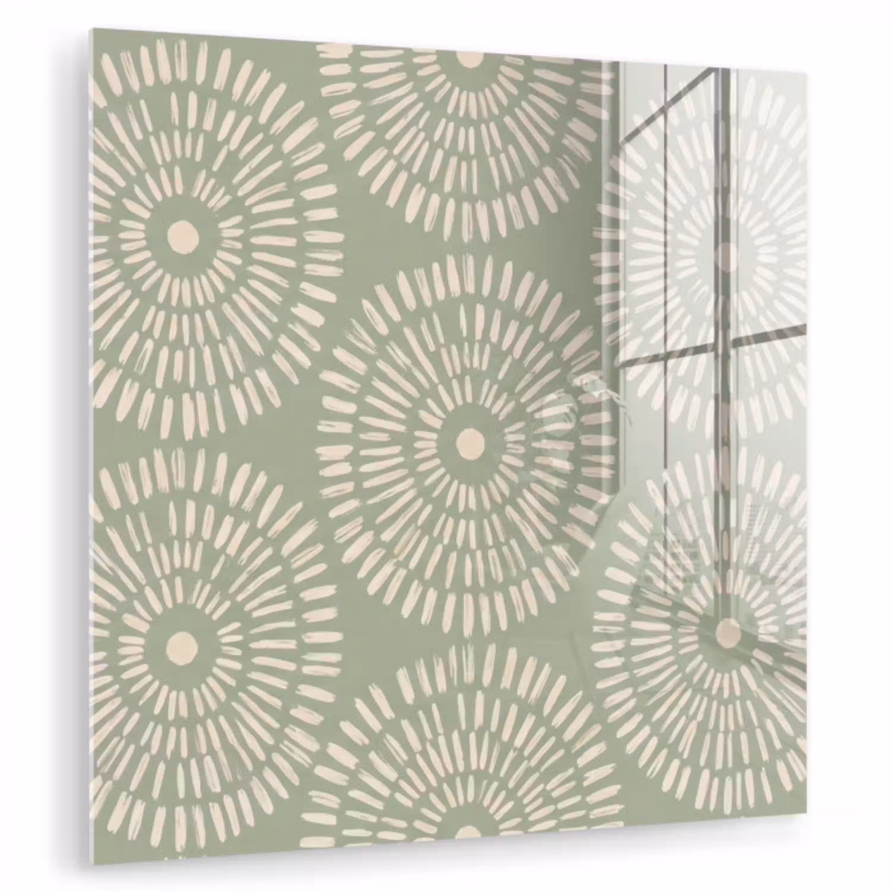 Patroon - Cirkels - Abstract - Modern - Groen plexiglas 5mm klein -zzzproduct_nieuw