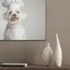 Hond - Wit - Kok PET vilt klein -sfeer6_closeup