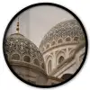Mozaïekkoepels - Gouden spitsen - Islamitisch Fotolijst rond zonder passe partout klein -3d
