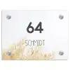 Pluimgras - Modern Naambord Rechthoek middel -3d