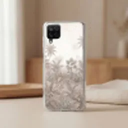 Jungle - Tropisch - Natuur -Vintage - Beige Telefoonhoesje Samsung Galaxy A12 klein -sfeer2