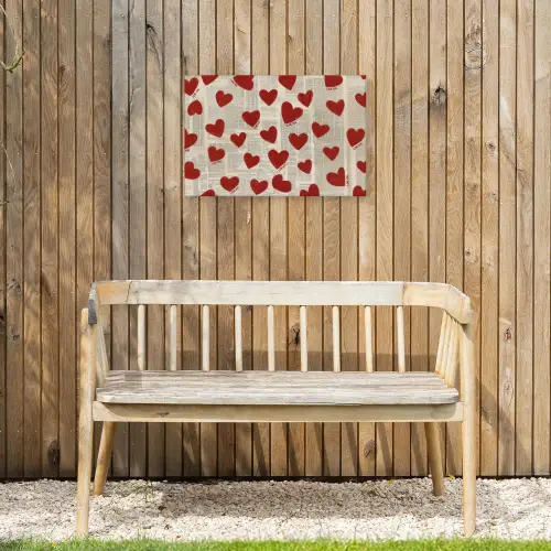 Hartjes - Krant - Loveyou Tuinposter op houten frame 2 cm dik klein -sfeer4