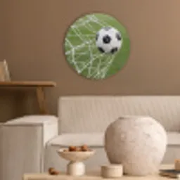 Voetbal - Goal - Net - Sport Akoestische PET Vilt - Rond klein -sfeer1