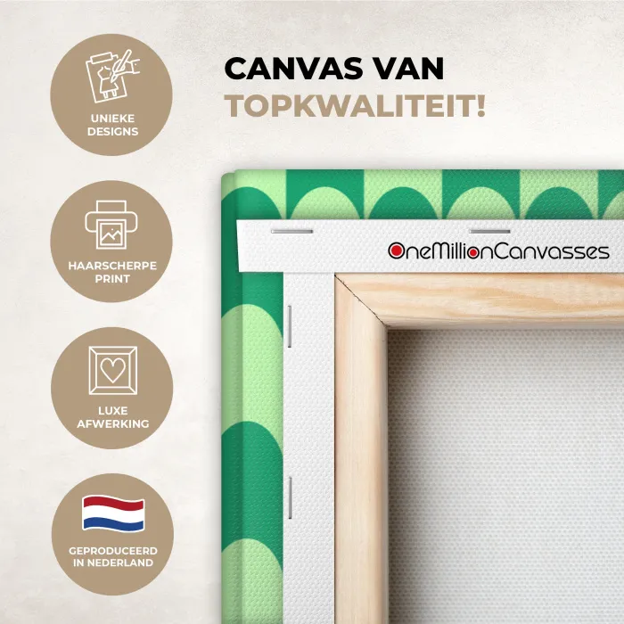 Bogen - Groen - Gestapeld canvas 2cm xxl 828 -sfeer2
