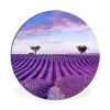 Lavendel - Natuur - Paars - Bomen Wandcirkel aluminium klein -3d
