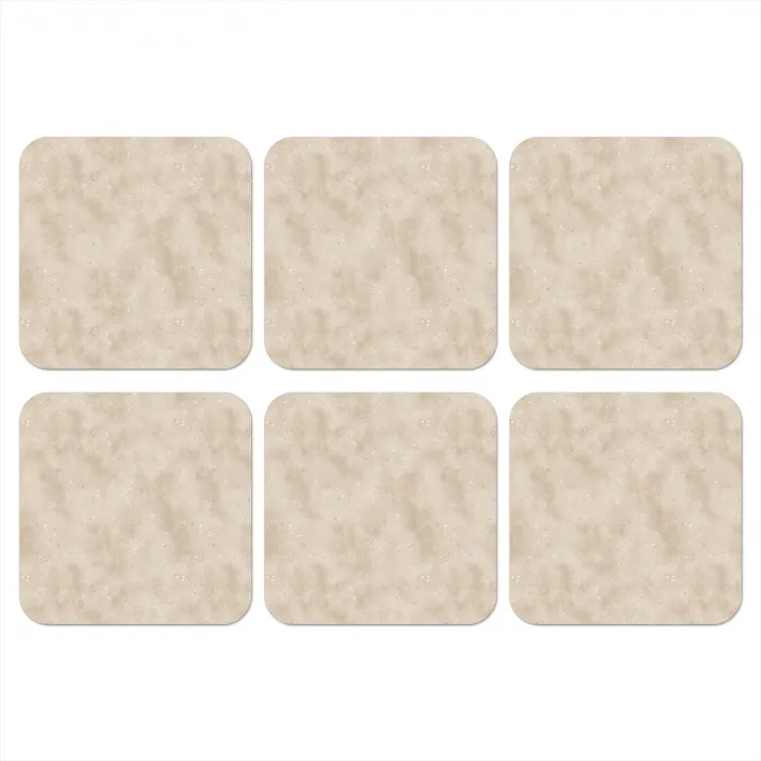 Structuur - Spikkels - Beige onderzetter kurk middel 366 -3d