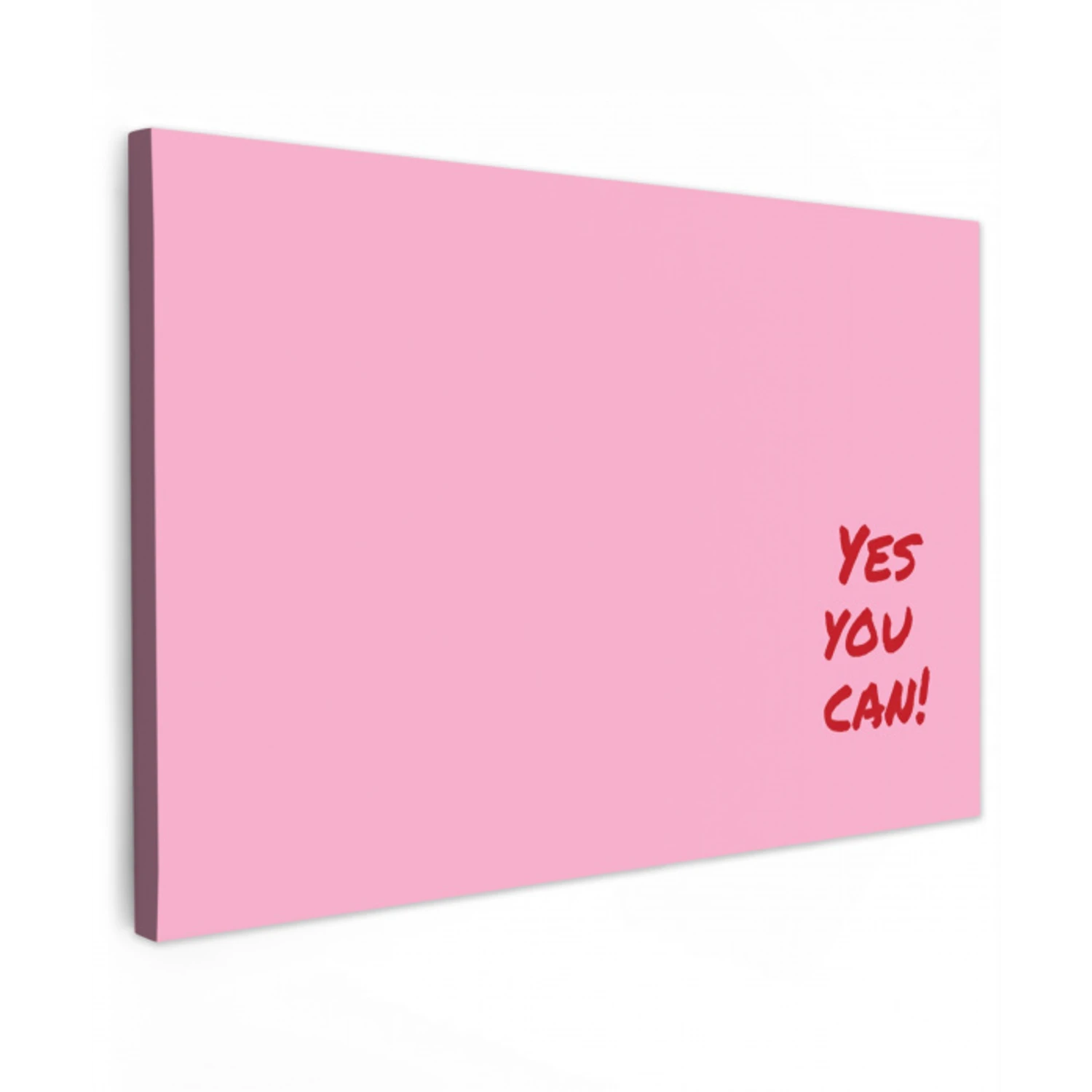 Yes you can do it - Rood - Roze canvas 2cm klein -z3d