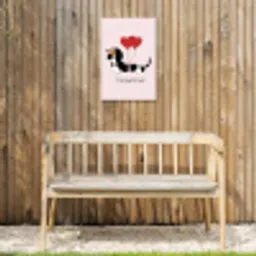 Hond - Teckel - Valentijn - Love Tuinposter op houten frame 2 cm dik klein -sfeer4