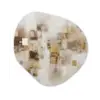 Abstracte vierkanten - Aardetonen - Mistig Wandcirkel Organisch Forex 3mm klein -3d