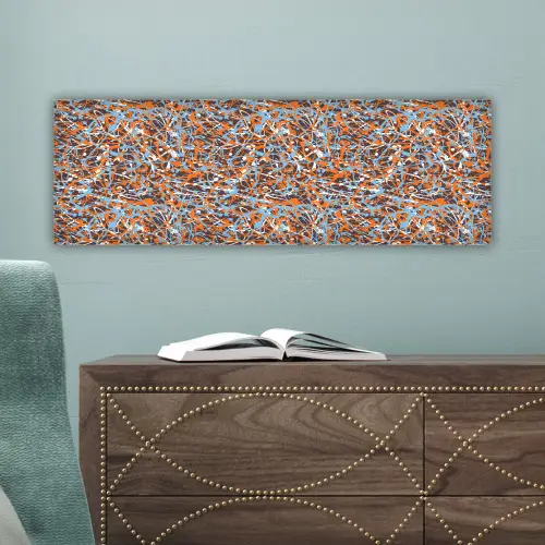 Blauw - Waterverf - Chaos canvas 2cm klein 828 -sfeer4