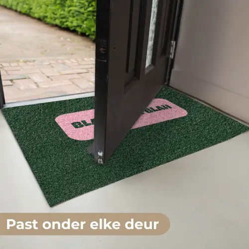 Tekstwolk - BLAH BLAH BLAH - Roze Deurmat klein -USP_NL