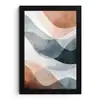 Abstract - Golven - Blauw fotolijst zwart zonder passe partout klein -3d