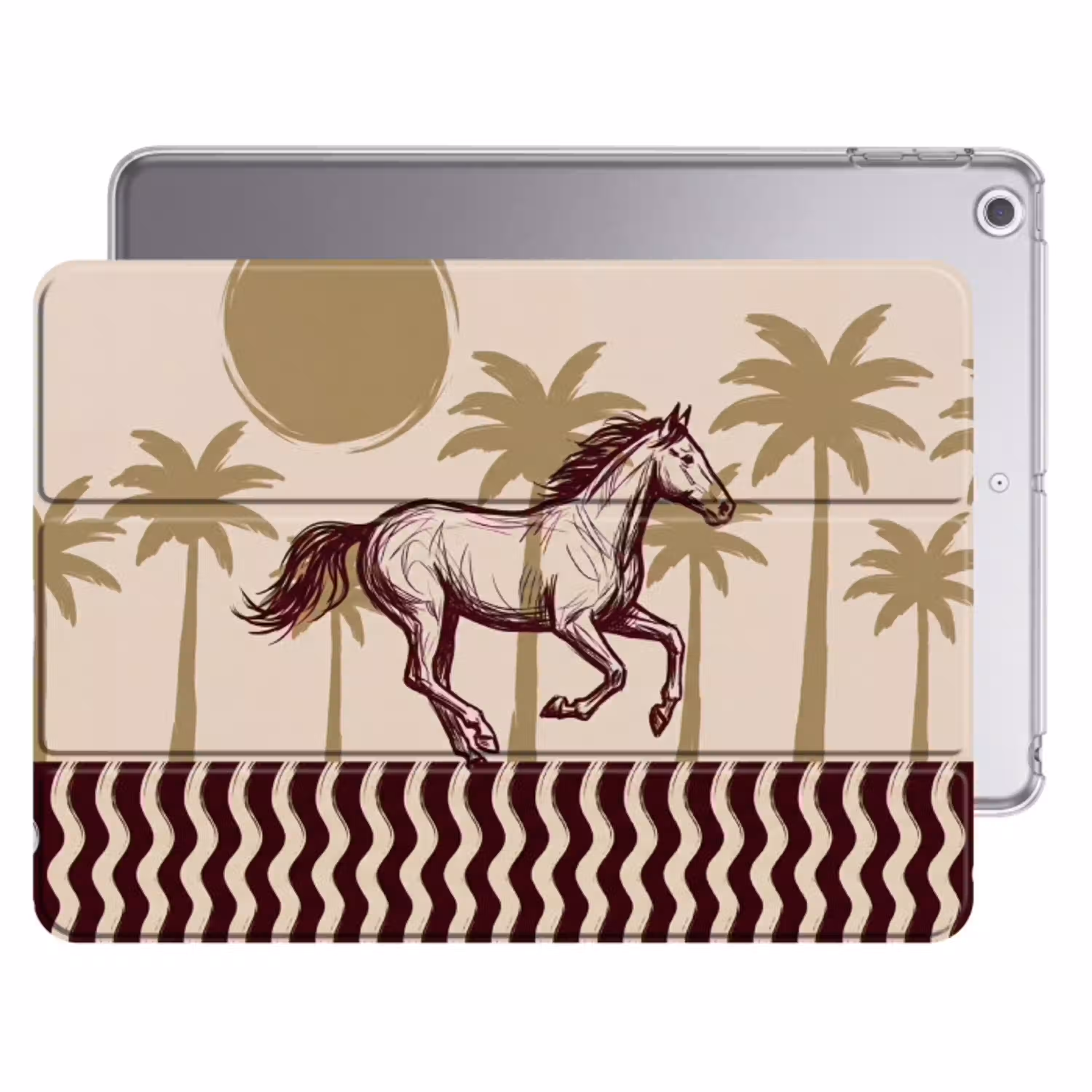Paard - Galopperend - Woestijn - Illustratie Apple iPad 2017 middel -threedimensional_3d_global