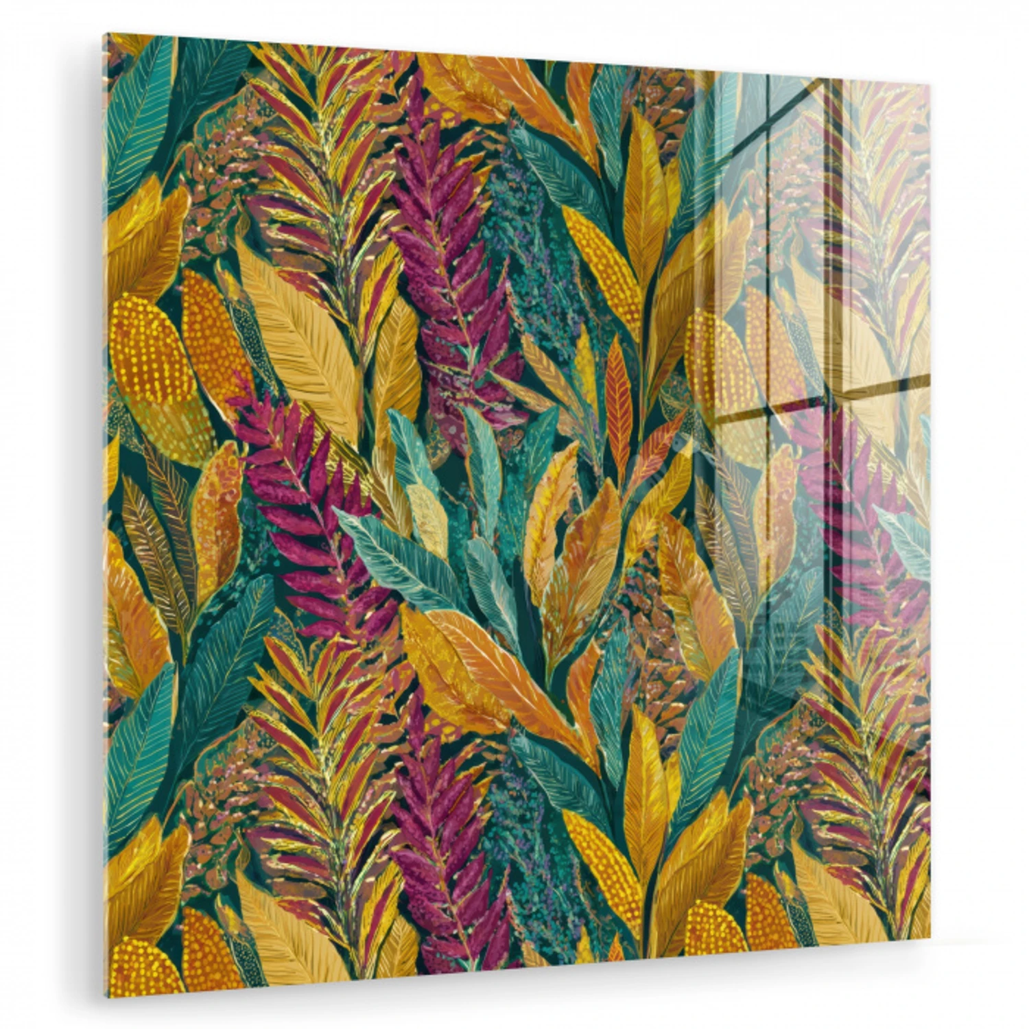 Tropische - Botanisch - Patroon - Kleurrijk - Exotisch plexiglas 5mm klein 11 -zzzproduct_nieuw