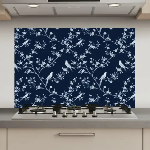 Grafisch - Bloesemtak - Blauw keuken achterwand spatscherm klein 900 -3d_website