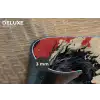 Zwarte draak - Rookwolken - Rood Placemat vinyl groot -closeup
