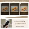 Zonnebloemen - Geel - Wazig Light Box met batterij (Wandlamp) middel -USP_dimbaarNL