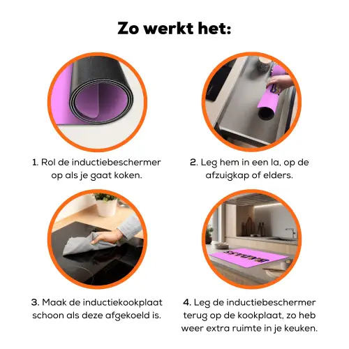 Felroze - Badass - Panterprint - Schaduw Inductie beschermer vinyl 3mm klein -zzzzzzz-td-werking
